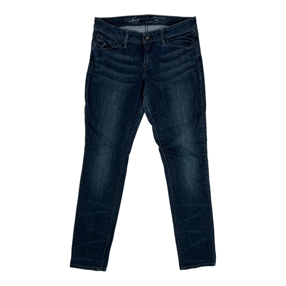 Levi's Demi Curve Skinny Jeans Womens 28 Blue Dark Wash Mid Rise Slim Denim